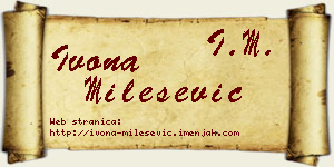 Ivona Milešević vizit kartica